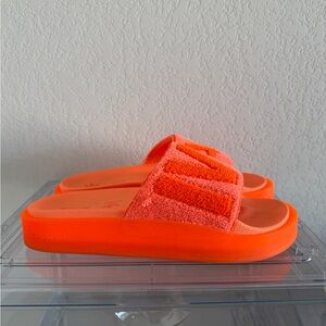 Adidas Ivy Park Neon Orange Slides (Size 11)
